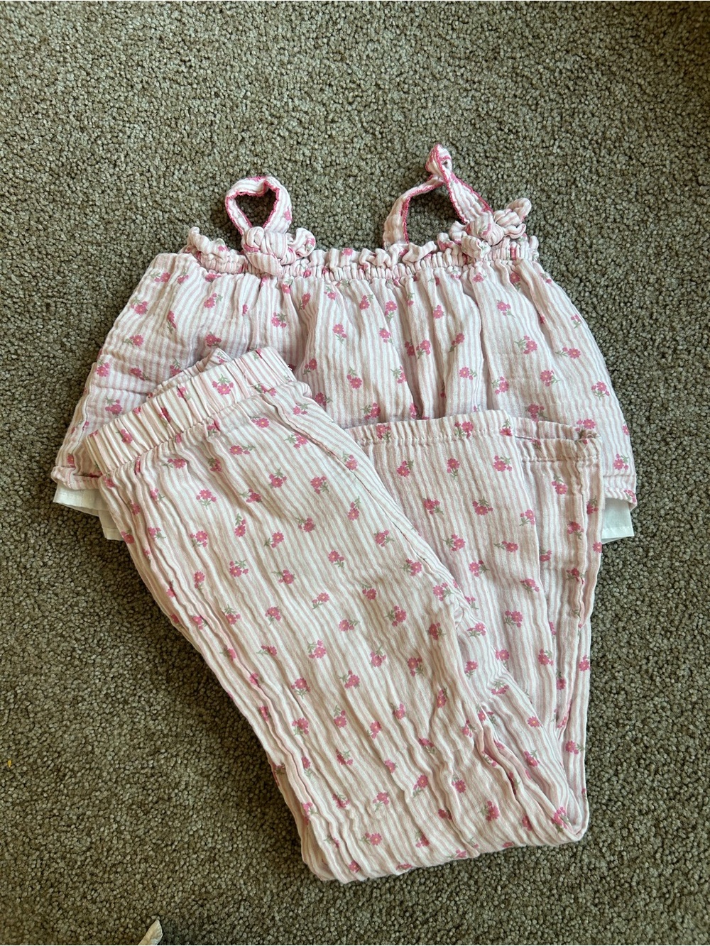 Pink Floral Two-Piece Set